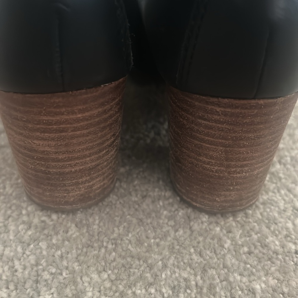 Madewell The Regan Black Leather Boots Size 8 - Picture 6 of 13